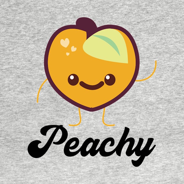 Peachy Kawaii Cute Peach by SusurrationStudio